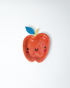 Little Chef Dessert Party Plates (x12) | Kids Cooking & Baking Birthday Party Supplies | Fruit Veggie Shaped Paper Plates