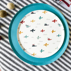 Aqua Blue Paper Party Plate (8pcs)