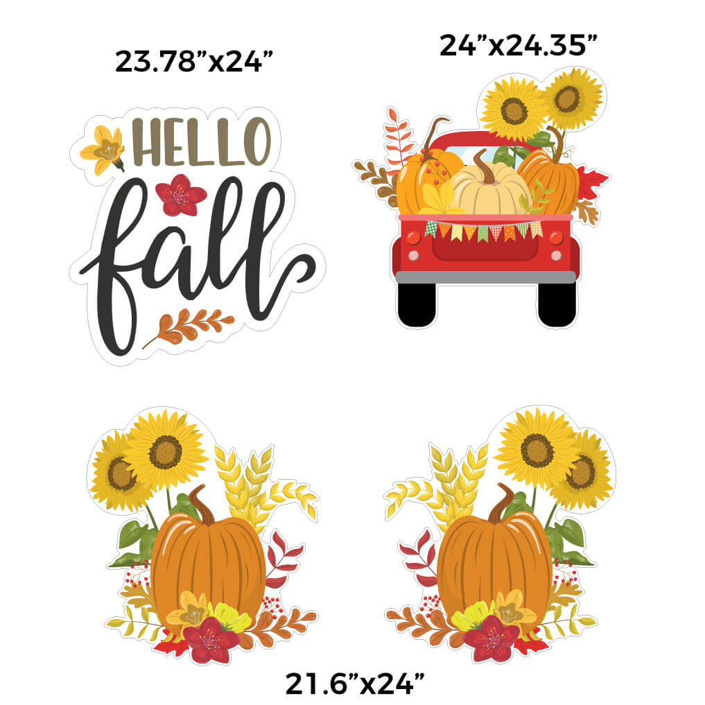Autumn Gnomes Yard Card Decoration 10 piece set