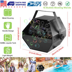 Automatic Bubble Machine 25W Pro Bubble Blower Maker w/ Handle for DJ DISCO Stages Wedding Kids Birthday Parties