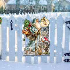 Saint Nicholas Christmas Door Decor by D. Gelsinger - Christmas Santa Snowman Decor - 8461067H-DG