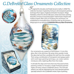 A Blessed Gathering - Holy Family Nativity Ball Glass Ornament by G. Debrekht - Nativity Holiday Decor - 73567C