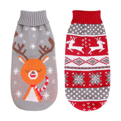 Christmas Turtleneck Knitting Sweater Dog Clothing