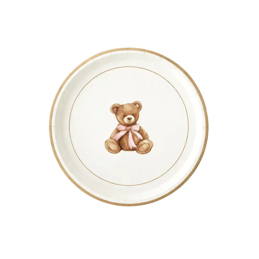 Baby Bear Plush Pink Baby Shower Dessert, 12pcs