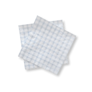 Baby Blue Small Gingham Cocktail Napkins (24pcs)