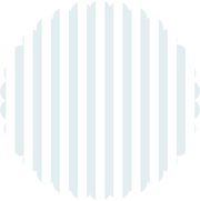 Baby Blue Striped Scalloped Dinner Plate, 16pcs