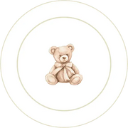 Baby Shower Pink Bear Dessert Plate, 16pcs