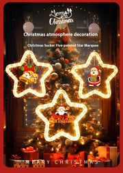 Battery-Powered LED Christmas Star Window Light