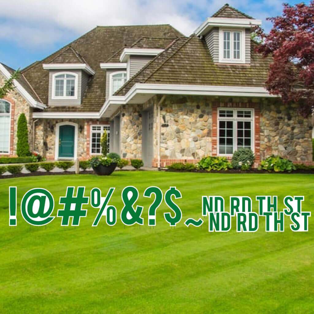 Bebas 18" Solid Color Special Characters Yard Letters 16 pcs