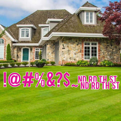 Bebas 18" Solid Color Special Characters Yard Letters 16 pcs