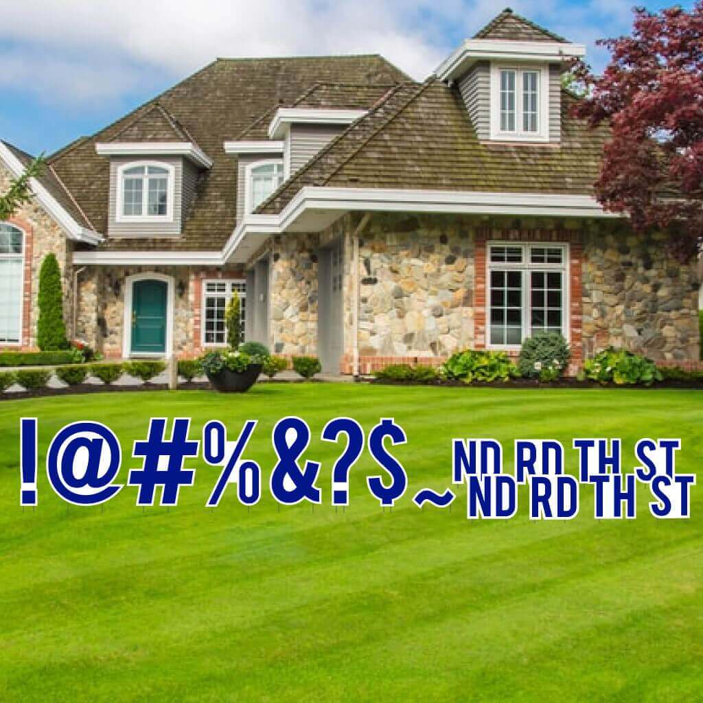 Bebas 18" Solid Color Special Characters Yard Letters 16 pcs