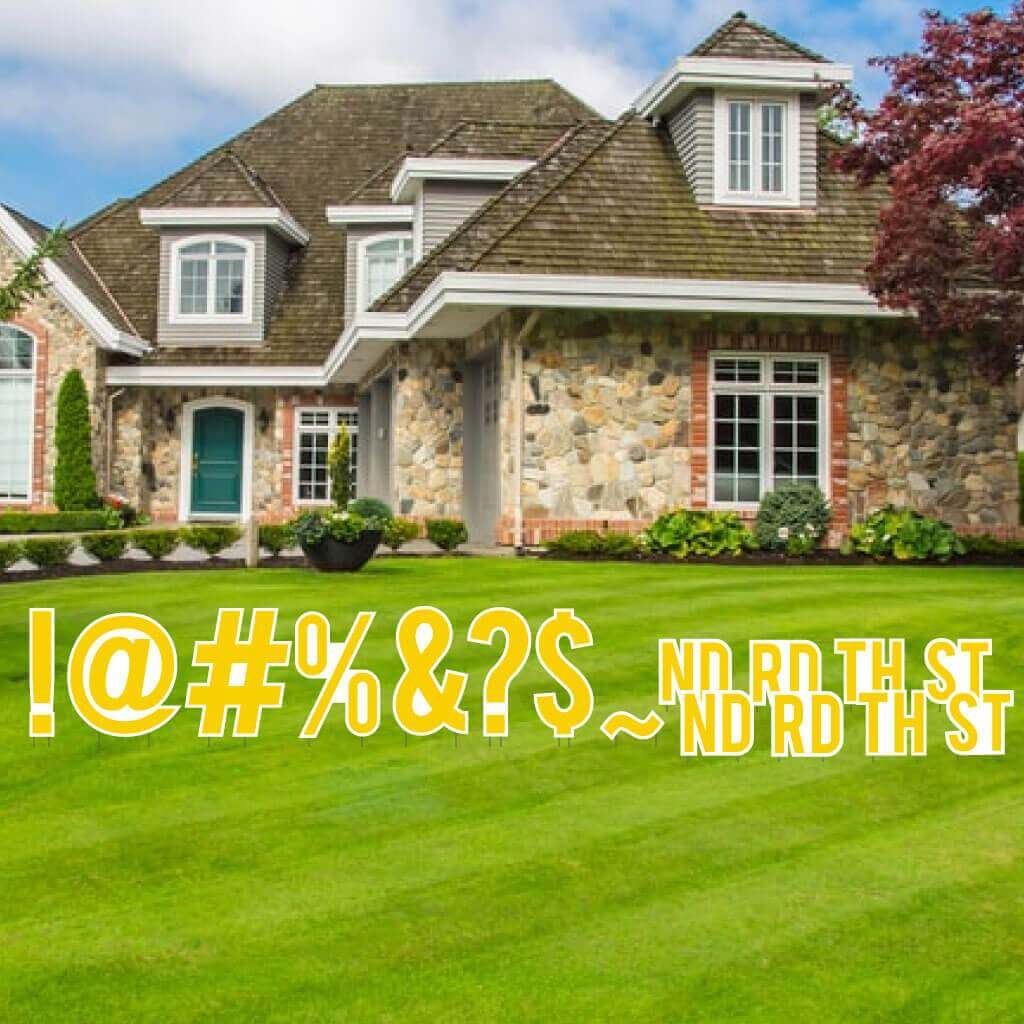 Bebas 18" Solid Color Special Characters Yard Letters 16 pcs