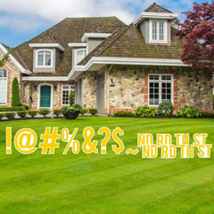 Bebas 18" Solid Color Special Characters Yard Letters 16 pcs