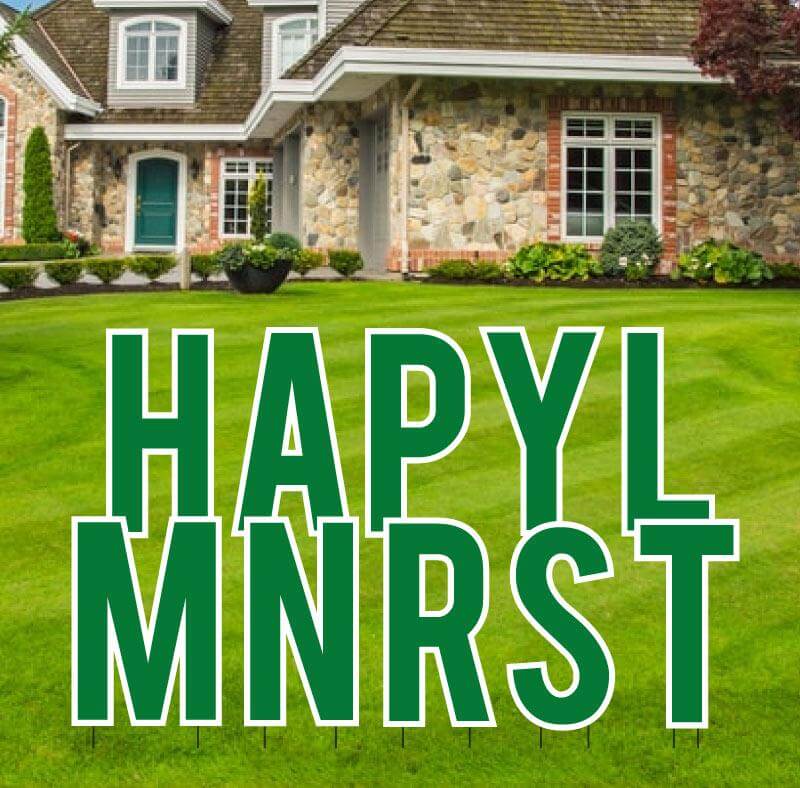 Bebas 22.75" Solid Color Common Yard Letters Set