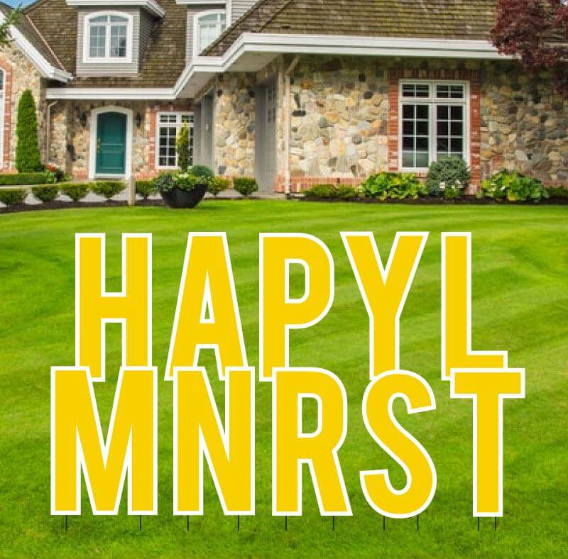 Bebas 22.75" Solid Color Common Yard Letters Set