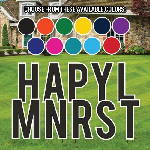 Bebas 22.75" Solid Color Common Yard Letters Set