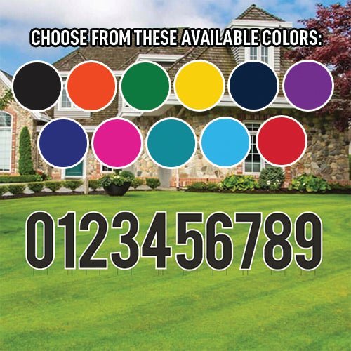 Bebas 22.75" Solid Color Numbers Yard Letters 10 pcs