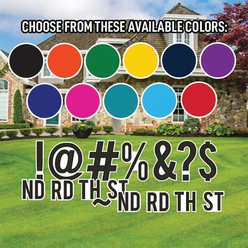 Bebas 22.75" Solid Color Special Characters Yard Letters 16 pcs