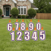 Birthday Cake Number Candles Yard Card - 10 pcs set