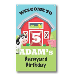 Custom Barnyard Birthday Banner