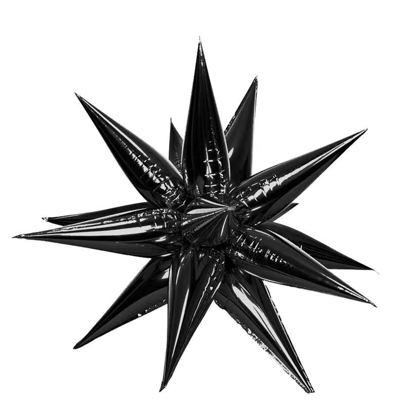 Black Starburst Cluster Balloon