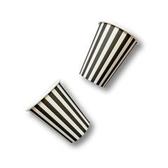 Black & White Striped Cup (12pcs)