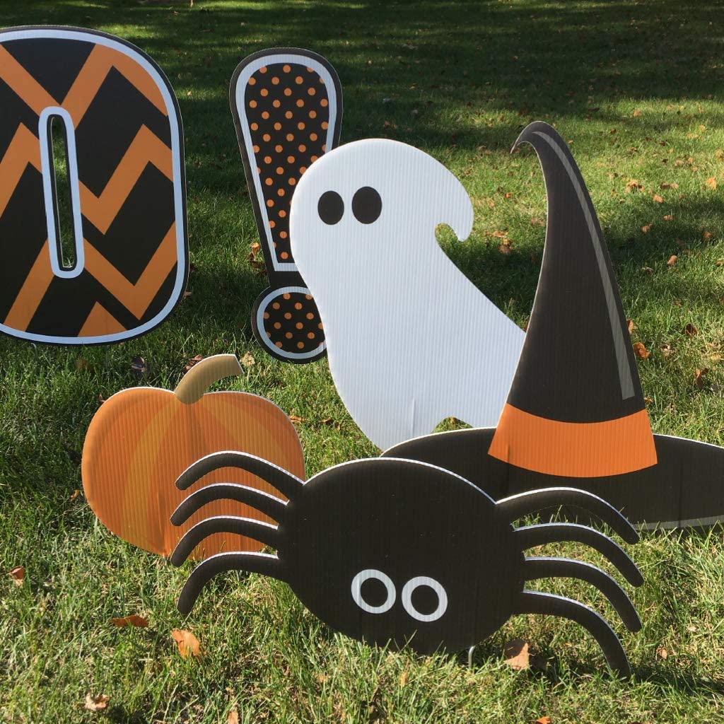 \BOO Halloween Yard Sign Set – 12 Piece Outdoor Lawn Decorations with Stakes