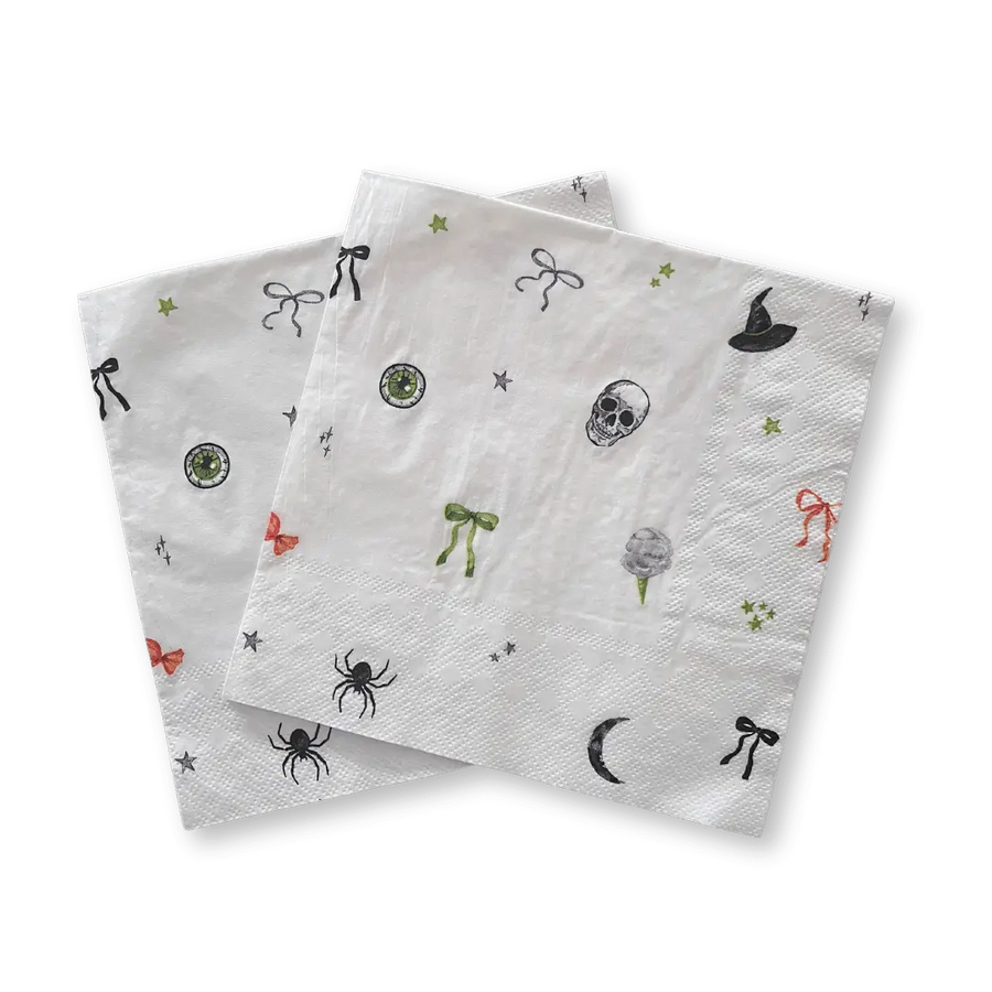 Bow Halloween Patterned Disposable Paper Napkins (24pcs)
