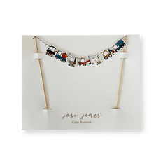 Construction Builder Birthday Cake Banner