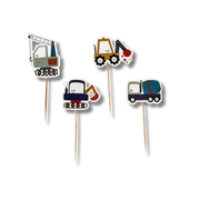 Construction Builder Birthday Cupcake Toppers (8pcs)