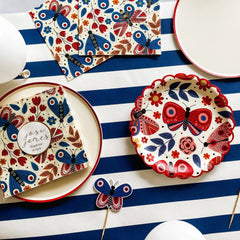 Butterfly Large Disposable Paper Napkins (16pcs)