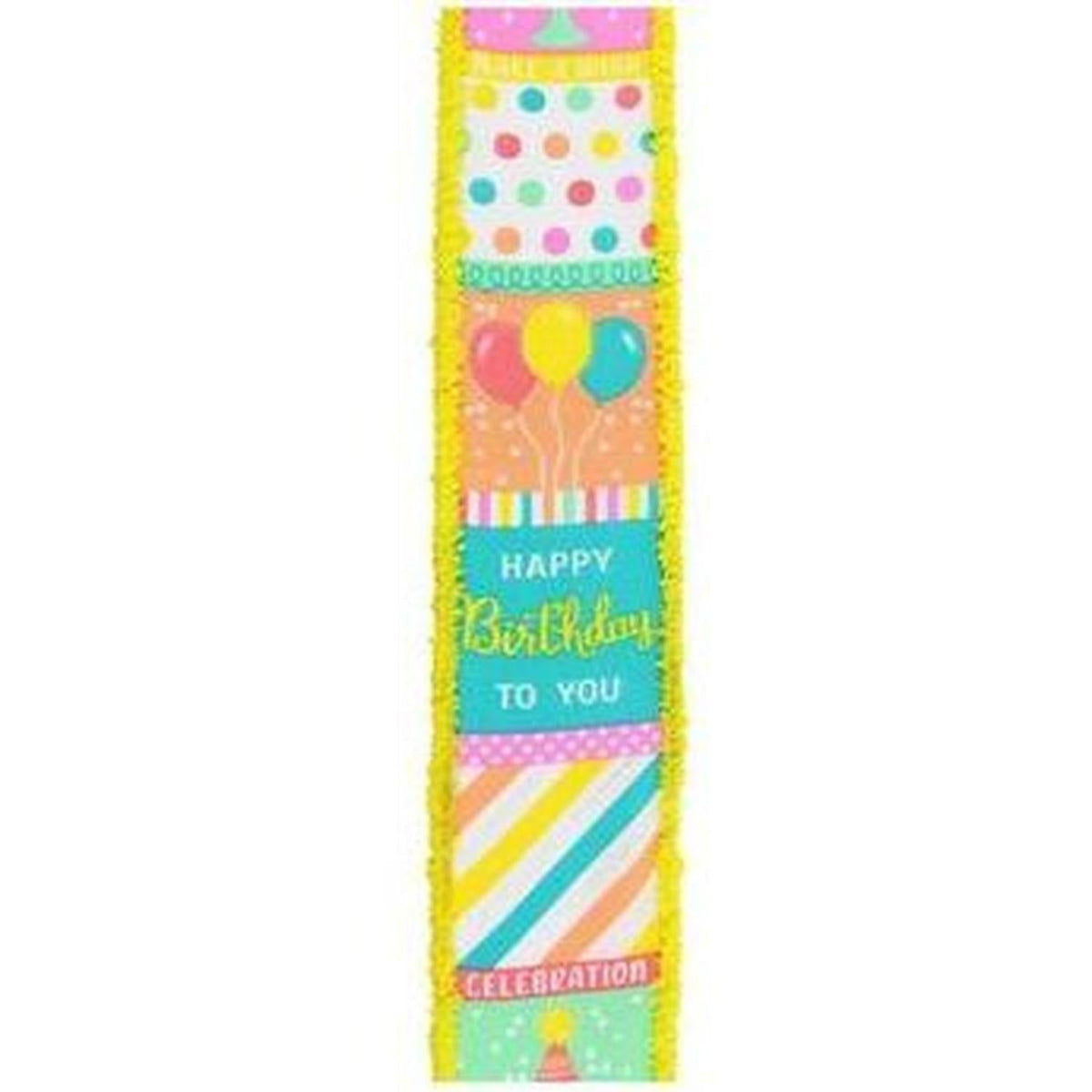2.5" Birthday Blocks Ribbon: Pastel Colors