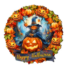 Happy Halloween 36-Inch Wreath Outdoor Decor by G. Debrekht - Halloween Decor - 8652821F