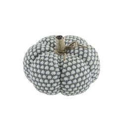 Knite Pumpkin Ornament Decor for Holiday Harvest – Gray or Dark Gray