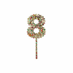 Gold Confetti Number Cake Toppers: 0-9