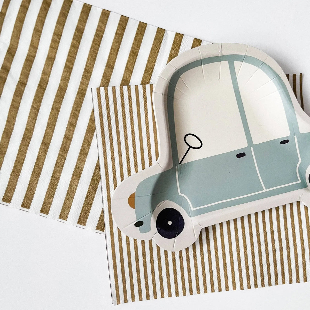 Baby Blue Car Shaped Party Plates (12pcs)