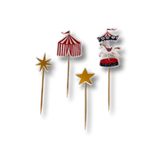 Carnival Cupcake Toppers - Circus Toppers 8pcs