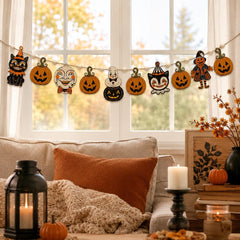 Halloween Pumpkin Cat Hanging Decoration
