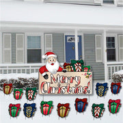 Merry Christmas! Santa and Presents Christmas Lawn Decoration 13 pcs