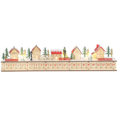 Christmas Advent Calendar with 24 Drawers and LED Lights, Natural Wood-Effect