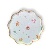 Christmas Bows Patterned Paper Plate