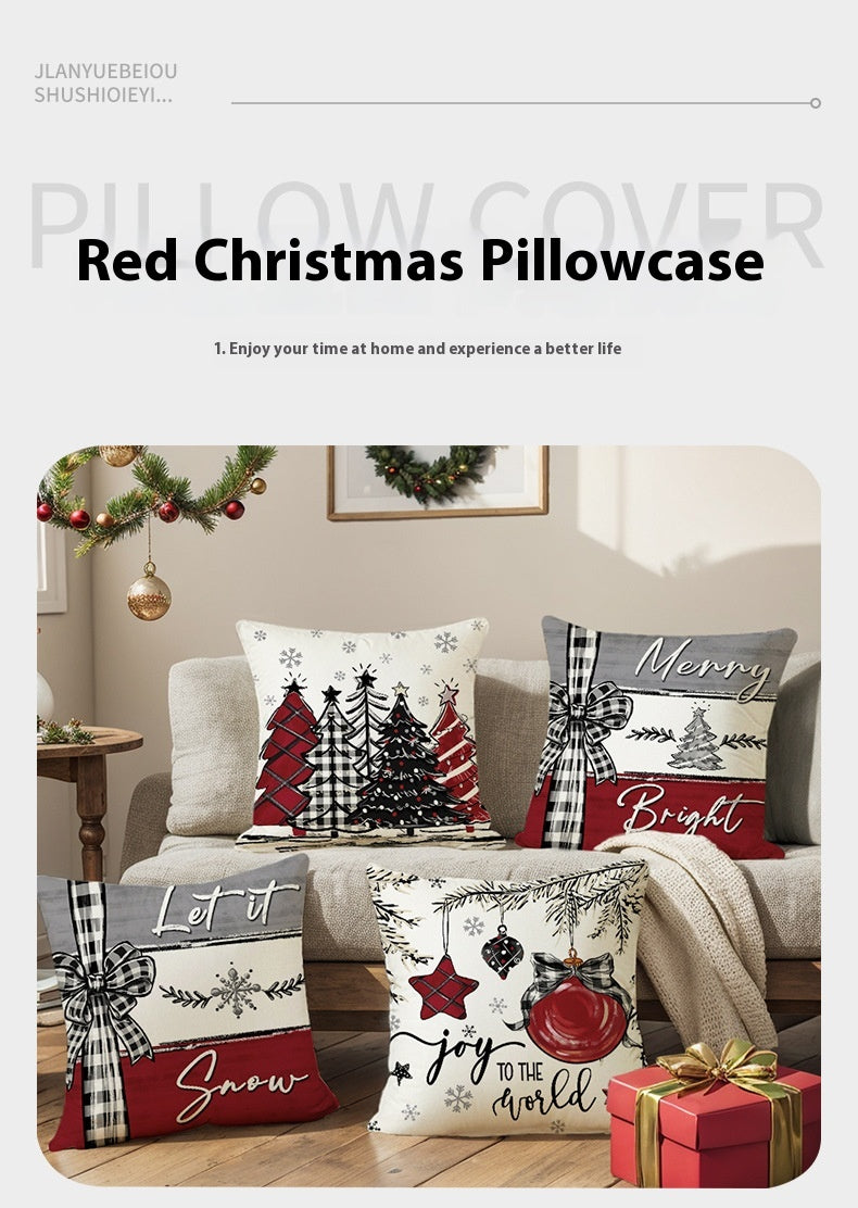 Christmas Holiday Cushion Cover, 18 × 18 in