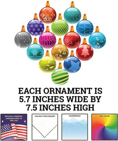Christmas Ornaments 15 pc Garage Door Magnets
