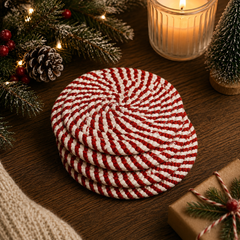 Candy Cane Coaster 4pk