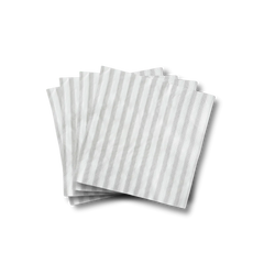 Classic Stripe Light Gray Large Disposable Paper Napkins (16pcs)