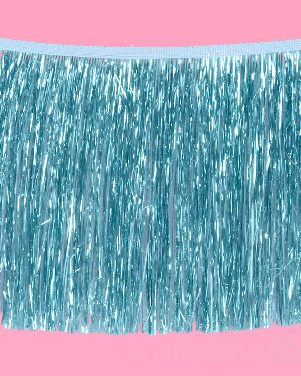 Aquamarine Fringe - blue foil banner