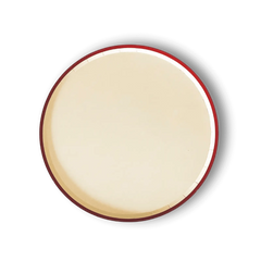 Cream Plate Red Trim, Paper Party Plate (8pcs)