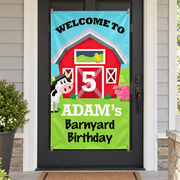 Custom Barnyard Birthday Banner