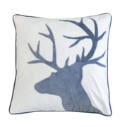 Holiday Reindeer Velvet Accent Pillow 20x20 with Festive Reindeer Design – Multiple Colors