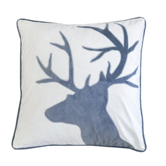 Holiday Reindeer Velvet Accent Pillow 20x20 with Festive Reindeer Design – Multiple Colors